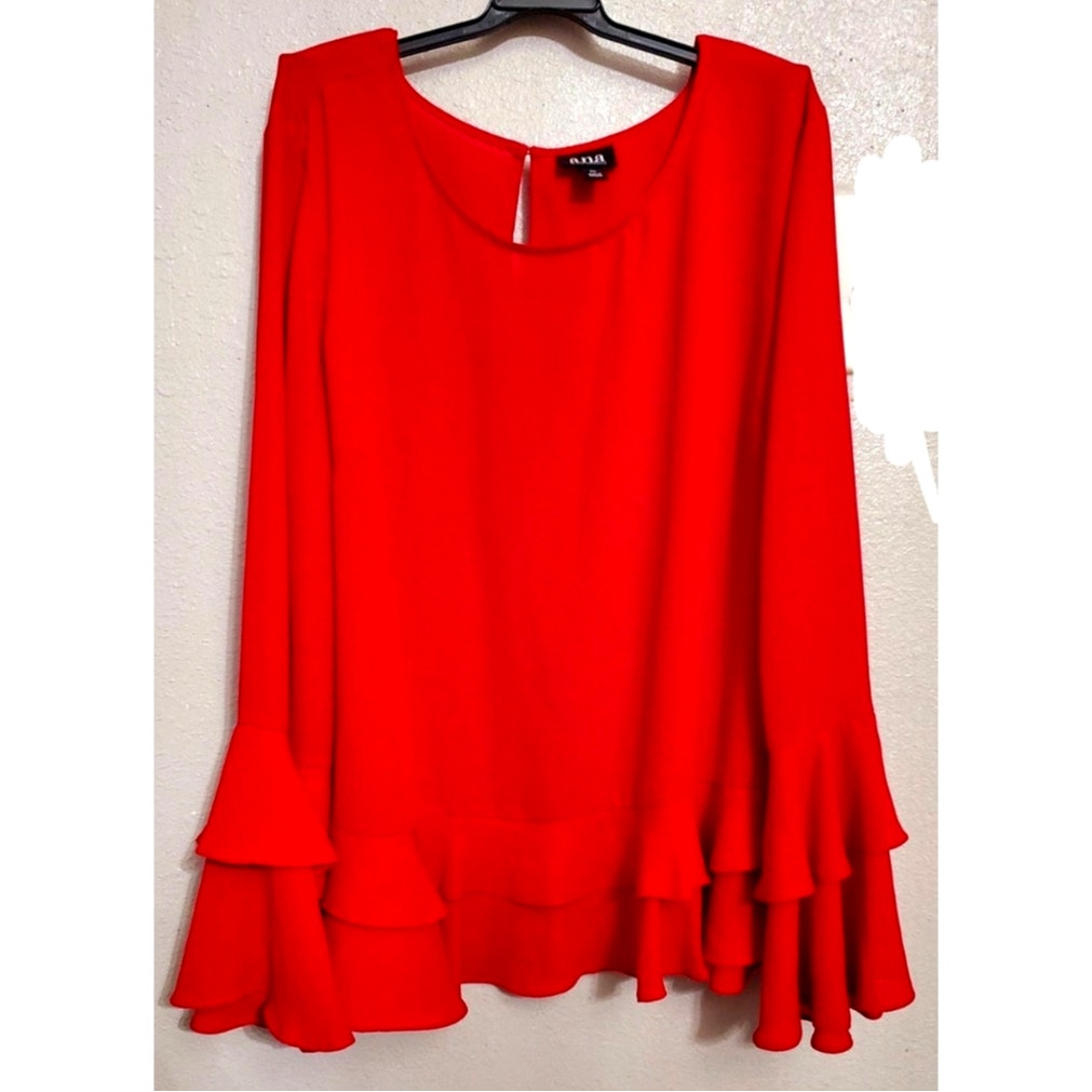 Womens Ana Xl Blouse Long Sleeve Wear With Jeans Or Trousers Lightweight Elegant